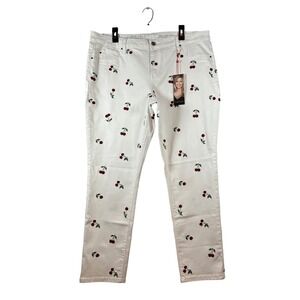 NWT Laurie Felt Silky Ankle Skinny, Vital Stretch Technology, Cherries, Size XL